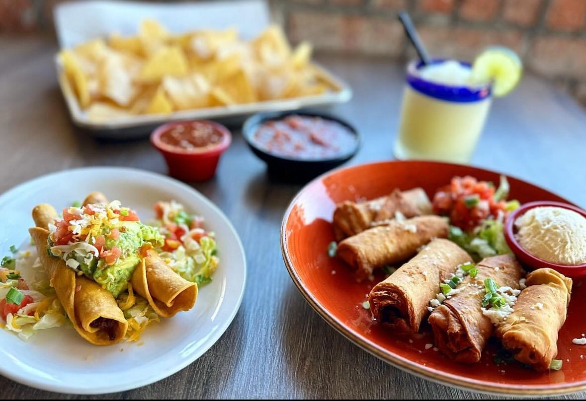 Ajo Al's Mexican Cafe signature dishes Mexican PizzaCheese EnchiladaSmoked Street Taco